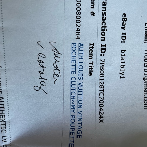 Vintage Louis Vuitton France Pochette Clutch w/Eclair Zipper Authenticated - Picture 8 of 9